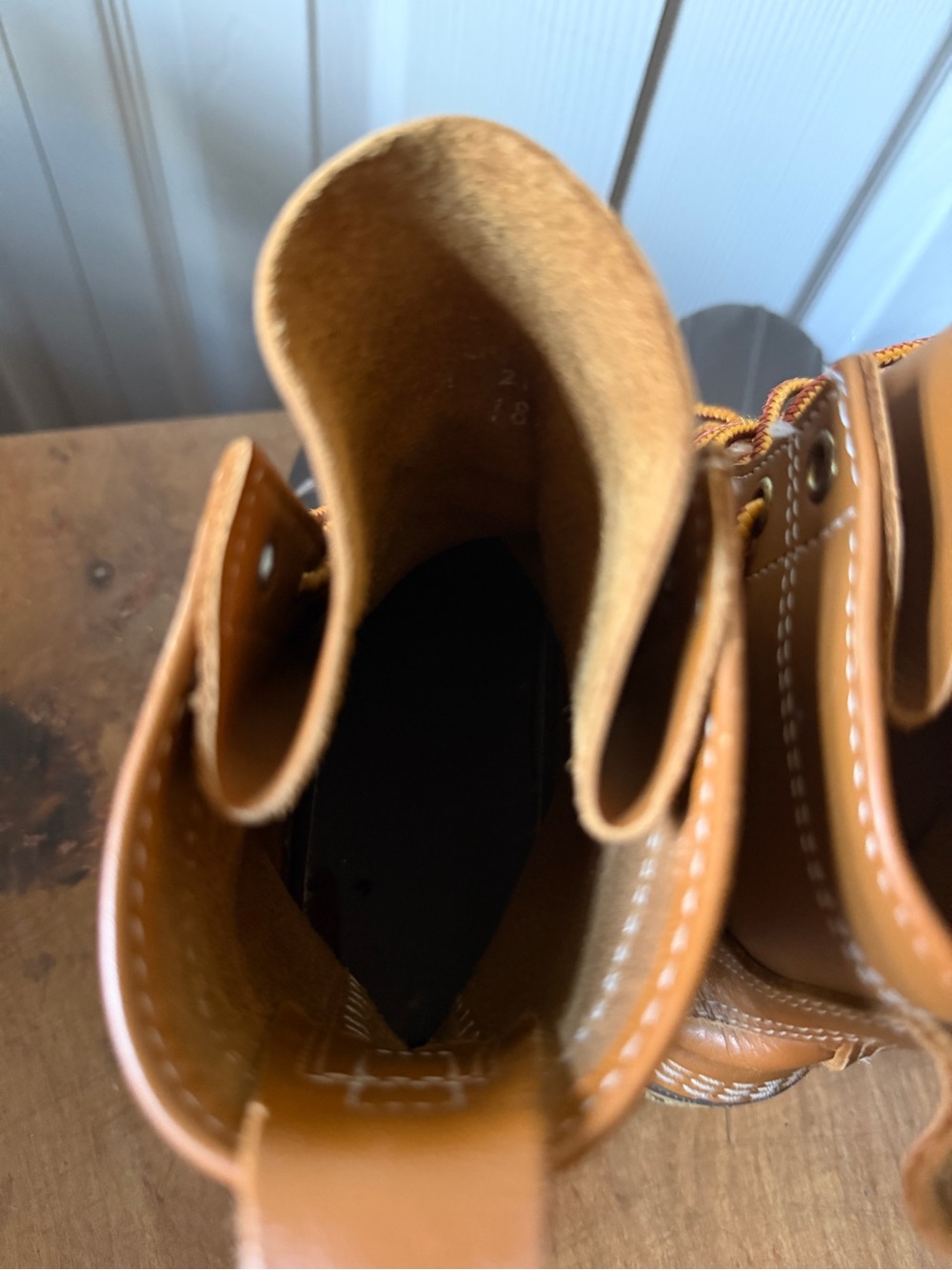 L.L. Bean Brown Leather and Dark Brown Rubber Duck Boots - Picture 5 of 8